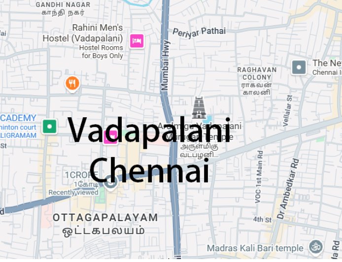 Vadapalani Chennai